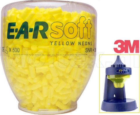 3M E-A-R Oordoppen Soft Yellow Neons Polyurethaanschuim Navulling- 500 paar fluo-geel